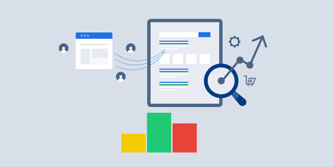Canvas Print - mobile seo website data analytics ranking performance, optimization strategy, enhance visibility vec