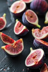 Canvas Print - sliced figs food concept 