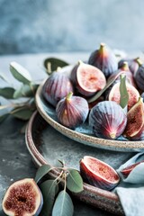 Wall Mural - sliced figs food concept 