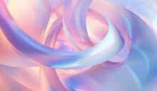 An Abstract, Fluid, And Iridescent Digital Art Image Evoking A Sense Of Movement With Smooth Pastel Swirls And A Shiny, Metallic Finish. Abstract Background