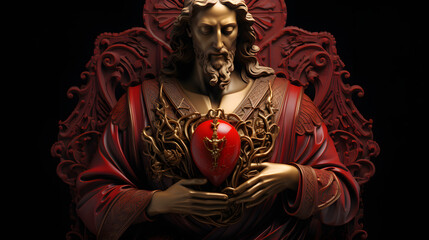 Wall Mural - jesus heart image download free art and design images