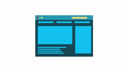 Animation of a website on the desktop