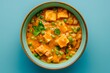 Matar paneer curry made with green peas 