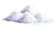 White sugar or salt pile. Hand rashes grains. Refined