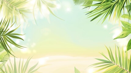 Sticker - summer backdrop frame