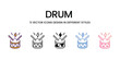 © vector squad - Drum  icons set in different style vector stock illustration