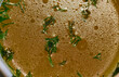 background of chicken broth with dill.