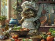 Explore the fantastical world of frog chefs as they transform mundane ingredients into extraordinary culinary delights.