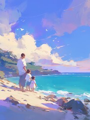 Wall Mural - parent and child