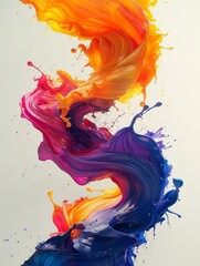 Poster - watercolor paint splashes