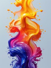 Poster - watercolor paint splashes