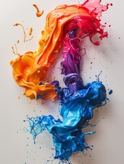 Canvas Print - colorful paint splashes