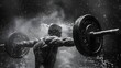 Freeze-frame the explosive power of a weightlifter mid-lift, the barbell straining against the sheer force of their muscles.