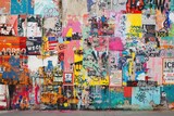 Fototapeta Paryż - Urban Graffiti Collage Wall