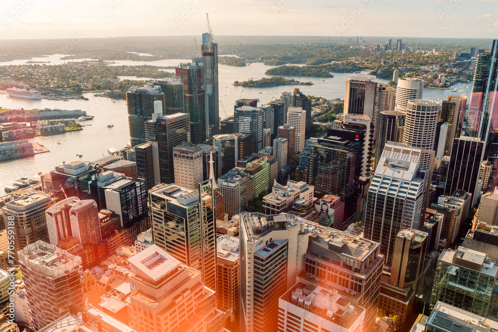 Sydney, Australia - 04 March 2023: Sydney Tower Eye, view from the top ...