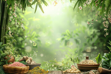 A fresh and beautiful green natural background