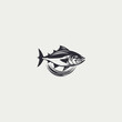 yellow fin tuna logo Modern fresh Tuna Fish Vector for food market and restaurant

