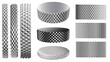 Cylindrical knurling diamond pattern. Precision metalwork metal grip, tooling vector background and knurl podium