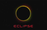 Fototapeta Las - solar eclipse.Space vector illustration made by dots