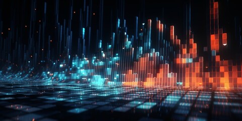 Poster - Abstract Financial Patterns: Dynamic Geometric Design Inspired by Business Trends