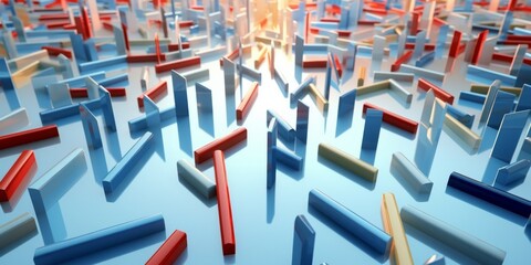 Poster - Dynamic Arrow Composition - Diverse Pointing Arrows in Motion Artwork.