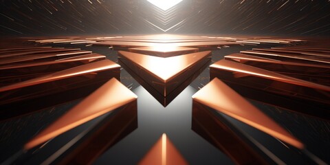 Poster - Dynamic Arrows Converging in Abstract Composition of Movement and Energy