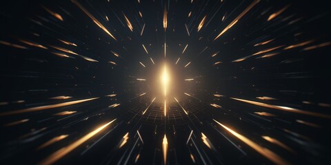 Poster - Dynamic Arrow Convergence Composition - Abstract Geometric Artistic Design