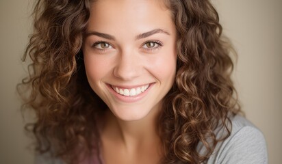 Portrait of a cheerful woman