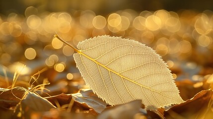 Poster - autumn leaves in the sun