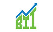 BII financial logo design vector template.