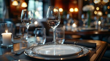 Sticker - table setting in restaurant