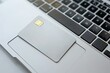Credit card mockup on a laptop. Generative AI