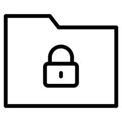 folder with security password icon