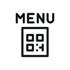 Poster - Online menu isometric icon, scan menu vector symbol with editable stroke