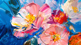 Fototapeta  - painting of flowers, generative ai