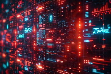 Poster - A sophisticated online system exhibiting a cyber security specialist's actions against cyber threats, including live tracking of firewall activity, intrusion prevention.