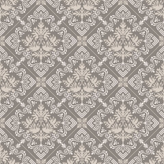 Wall Mural - Seamless vector damask wallpaper pattern design