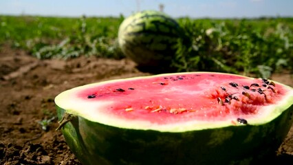 Wall Mural - Watermelons grow in the field