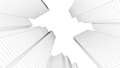 Wall Mural - architecture building vector 3d illustration