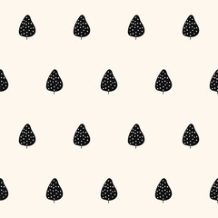 Poster - Graphic Seamless Pattern background. Monochrome Textile Fabric Swatch Template. Wrapping Paper Print. Wallpaper Minimalist Black and Beige Decor Layer. 