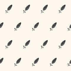 Poster - Graphic Seamless Pattern background. Monochrome Textile Fabric Swatch Template. Wrapping Paper Print. Wallpaper Minimalist Black and Beige Decor Layer. 