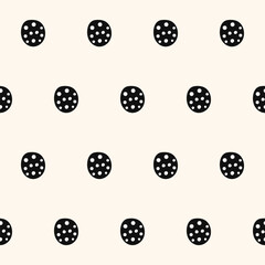 Poster - Graphic Seamless Pattern background. Monochrome Textile Fabric Swatch Template. Wrapping Paper Print. Wallpaper Minimalist Black and Beige Decor Layer. 