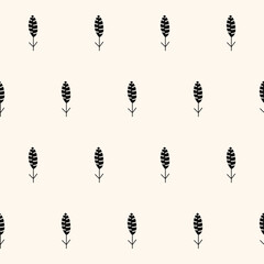 Poster - Graphic Seamless Pattern background. Monochrome Textile Fabric Swatch Template. Wrapping Paper Print. Wallpaper Minimalist Black and Beige Decor Layer. 