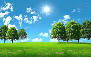 a beautiful, sunny day with a clear blue sky