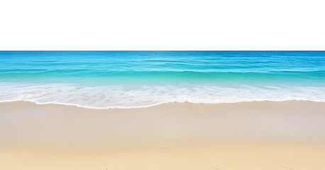 Wall Mural - Summer Beach Horizon Isolated on Transparent Background
