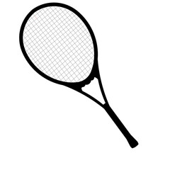 Wall Mural - tennis racket silhouette