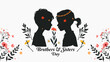 Design for celebration of brothers and sisters day, May 2nd. celebration of brothers and sisters day modern minimalist design. featuring silhouettes of boys and girls. silhouette of little boy	