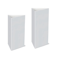 table talker template. white blank triangular 3 panel paper countertop pop banner stand. realistic m