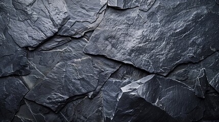 Wall Mural - A panoramic shot of a dark grey slate background, suitable for elegant and sophisticated designs