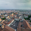 Aerial view of beautiful Bergamo, Lombardy, Italy.